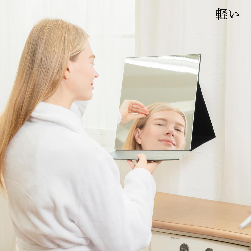 «Зеркало Икики» от Horiuchi Mirror Industry - Безопасное, Надежное и Небьющееся Зеркало - Складное Зеркало Размер 3L - Зеркало для Макияжа - День Матери, Уважение к