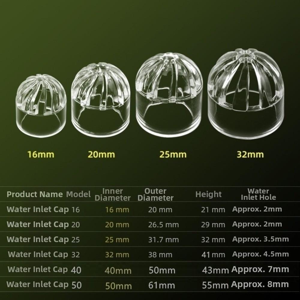 Transparent Aquarium Drain Pipe Cap Breathable Fish Tank Filter Strainer Cap Aquarium Filtration