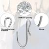 80pcs Stainless Steel S Shaped Metal Hooks Clip Stainless Steel Metal Hangers  Kitchen Lights
