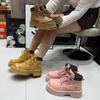 High-heeled Martin Boots Women's Autumn New Pink Small Short Boots Thick-soled Heightening Boots