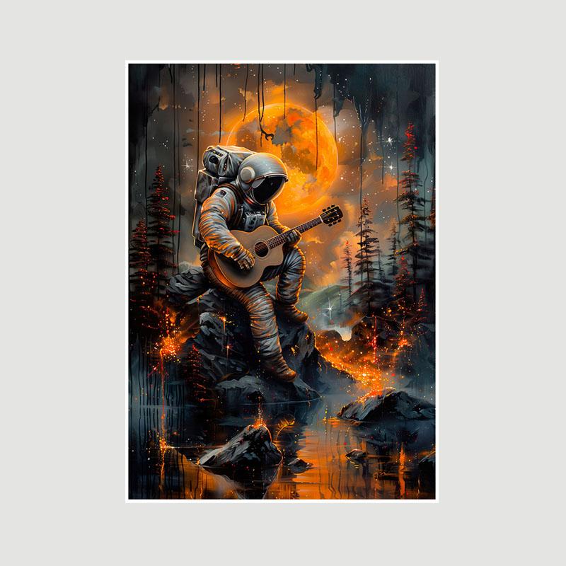 Astronaut Space Dreaming Poster Aesthetic White Paper Posters and Prints Wall Art Pictures for Living Room Bar Decoration Painting Home Decor