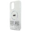Karl Lagerfeld Klhmp16Mlgkisgh Iphone 16 Plus 6.7 Hardcase Transparent Liquid Glitter Karl Head Magsafe