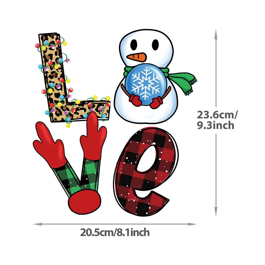 Winter Snow Doll Iron Patches, Christmas Tree Vinyl Stickers, Cars, Clothes, Hooded Sweatshirts, Heat Transfer, Diy T-shirts