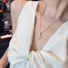 Подвеска-ожерелье с цветком-ромбом из циркона: Регулируемая, Легкая роскошь, Универсальная цепочка на ключицы для женщин