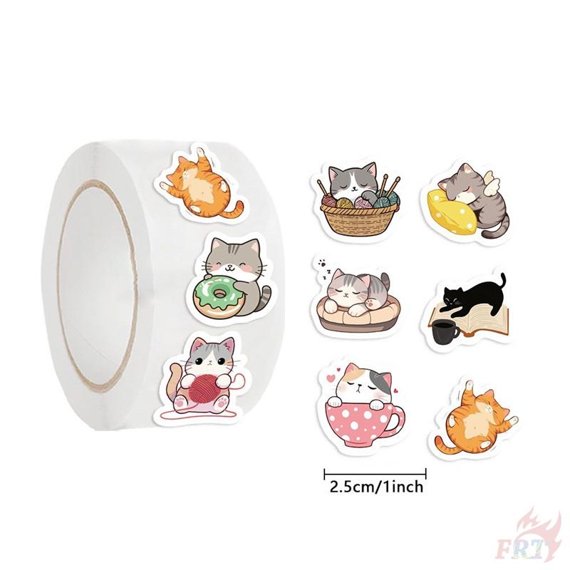 500 шт./рулон Q Sweet Cat Kids Rewards Stickers - DIY Scrapbooks Декор Альбом Запечатывание Этикетки Наклейки