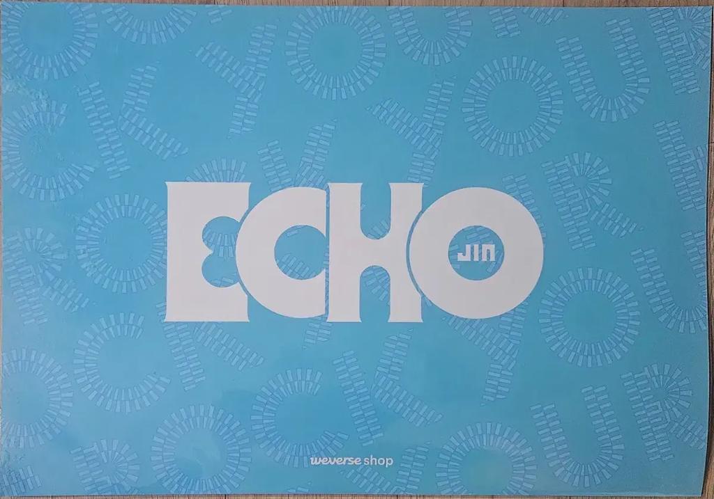 Джин из BTS (JIN) Постер с автографом / Победитель мероприятия к альбому Echo