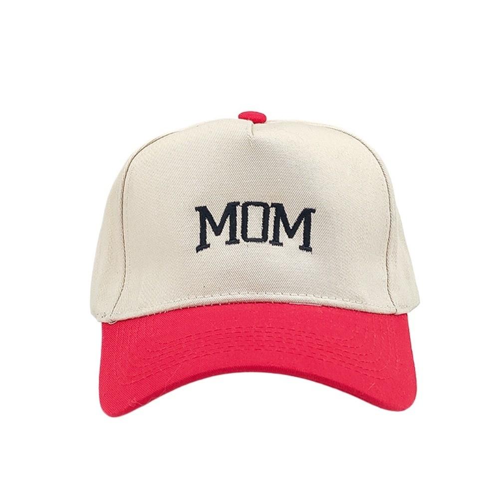 2pcs/set Letter Embroidered Mom Dad Baseball Cap Two-Tone Couple Cap Baseball Hats For Man Women