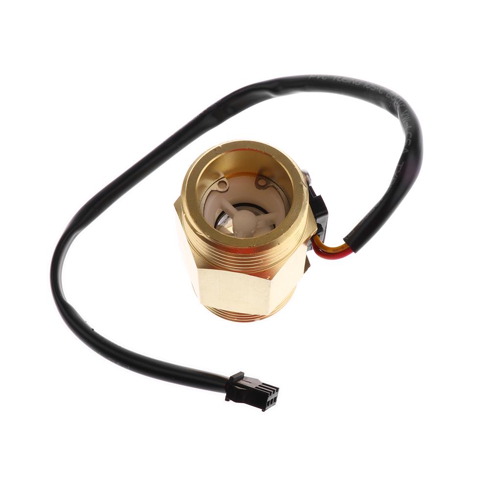 G1'' Hall Effect Liquid Water Sensor Meter 50L/min Copper