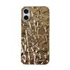 Блестящий золотой складки морщины чехол для для iPhone 16 17 Pro Max 1 14 13 12 11 16 Plus Air Ударопрочный ТПУ задняя крышка телефона Coque