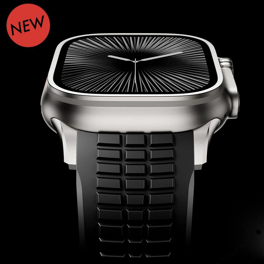 Ремешок для Apple Watch 46мм 45мм 44мм 42мм Спортивный ремешок для Iwatch Ultra 3 49мм Series11 10 9 8 7 Se 6 5 Se Роскошный браслет