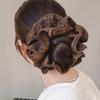 Двусторонняя кофейная резинка для волос Тканевые scrunchies Усиленная конструкция с 4 швами Легкая резинка для волос для различных случаев