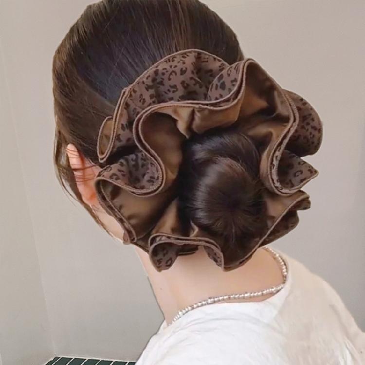 Двусторонняя кофейная резинка для волос Тканевые scrunchies Усиленная конструкция с 4 швами Легкая резинка для волос для различных случаев