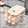 Food Grade PP & PET Egg Storage Box Handle Design Large Capacity Refrigerator Fresh Keeping Egg Container Kitchen Organizer