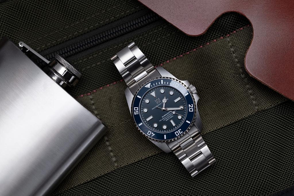 Часы Hyakuichi 20 ATM Water Resistant Sweep Second с керамическим безелем Deep Aqua [HYAKUICHI 101] Diver's Non-Date