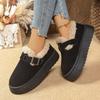 Fashionable winter women's snow boots with buckle low-top warm cotton shoes