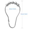 Крючки для шторки для душа Металлические кольца для шторки для душа Крючки для шторки для душа с защитой от падения для ванной комнаты Штанга для душа Роликовые крючки для шторки для душа