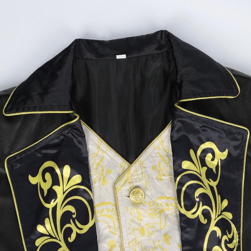 Men's Steampunk Coat Tuxedo Medieval Costume Gothic Victorian Frocker Uniform Party Retro Casual Halloween Tailcoat Jackets