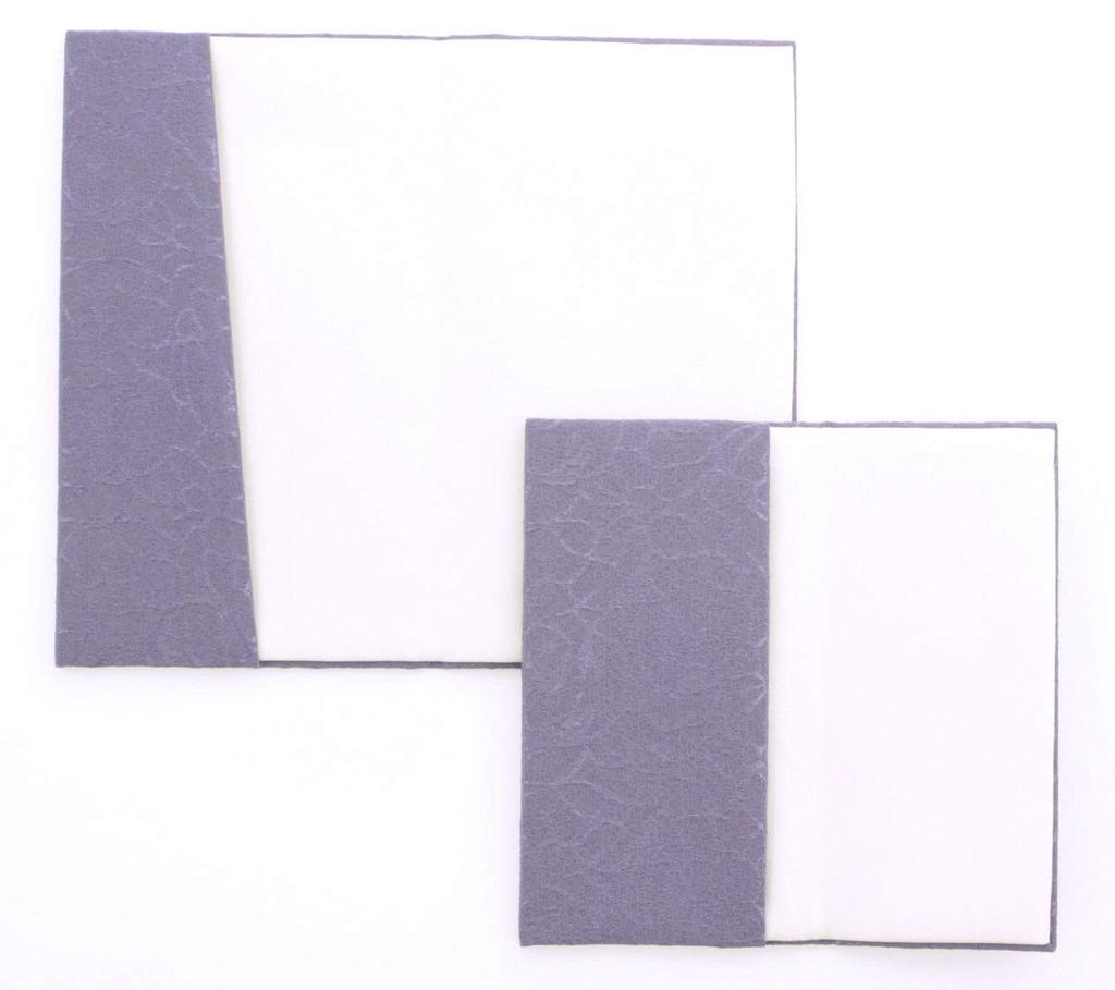 Taiko Sangyo Chirimen Silk Fukusa (Crepe Silk Fabric) Soft Set with Gold Envelope and Prayer Beads Case, Made in Japan, Purple