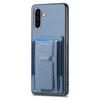 For Samsung Galaxy A36 5G Case with Card Holder Kickstand Fiber Pattern Leather Back Cover