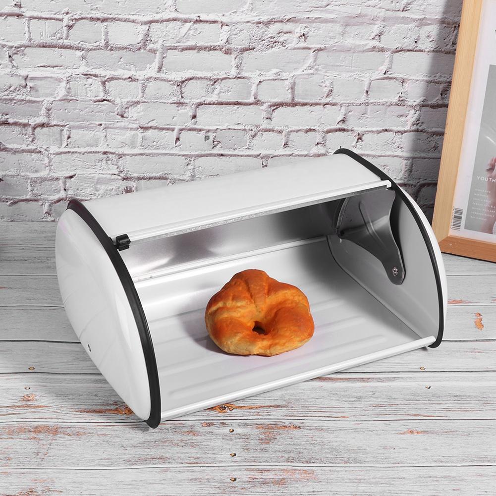 Большая емкость из нержавеющей стали Хлебница Держатель Контейнер для хранения на кухне