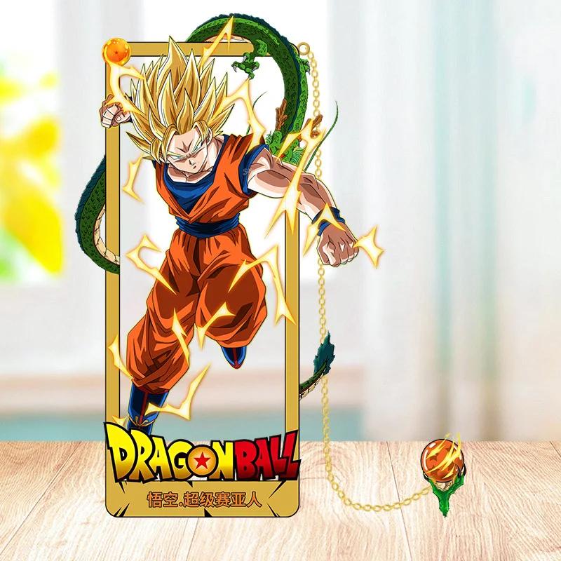 Аниме Dragon Ball Сон Гоку Металлические Закладки Мультяшный Веджета Бирус Фигурки Коллекционные Карточки Закладки Игрушки Детские Подарки