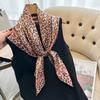 Leopard Print Lady Hair Shawl Wrap 90cm Female Neckerchief Elegant Women Square Scarf