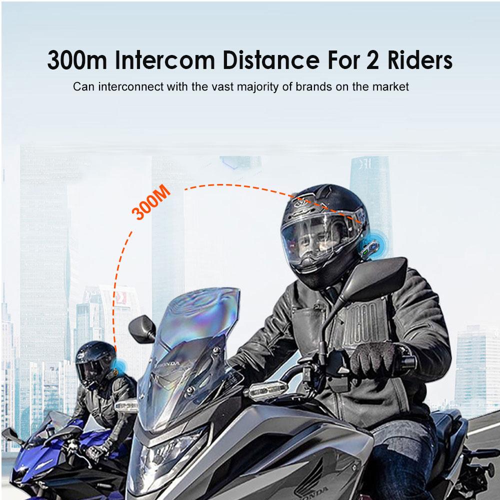 1/2Pcs Motorcycle Helmet Intercom Bluetooth Headset Wireless Interphone Intercomunicador Waterproof Handsfree Call Headphone