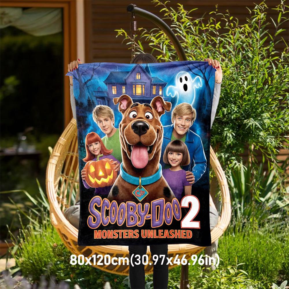 1PC Scooby-Doo 2 Monsters Unleashed Outdoor Flannel Blanket Soft Plush Decor for Picnics, camping,Bedroom, Playroom, Office1200A