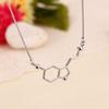 Dopamine Molecule Necklace: Science Student Love Equation Chemical Structure Jewelry