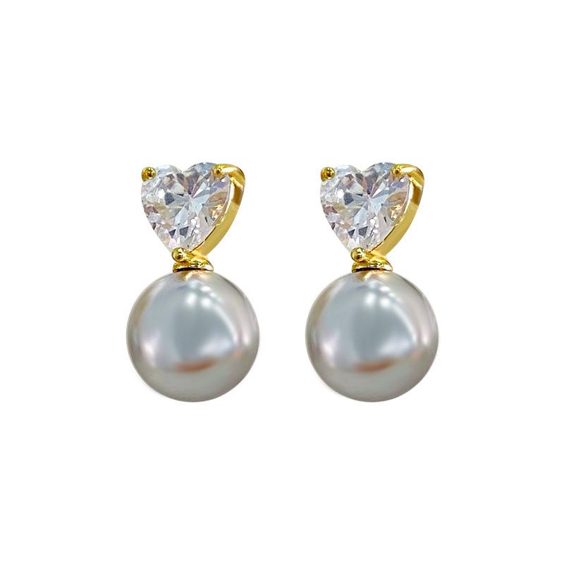 Простые серьги Love Pearl, легкие, роскошные, элегантные, модные, темпераментные серьги, универсальные серьги