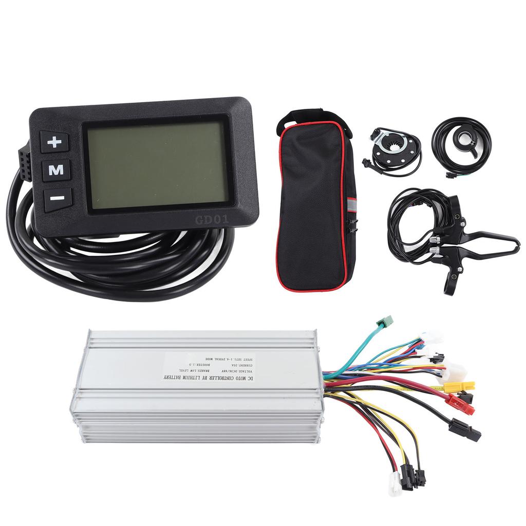 Electric Bike Lithium Battery Modification Kit with Display Screen and DC 36V 48V Motor Controller