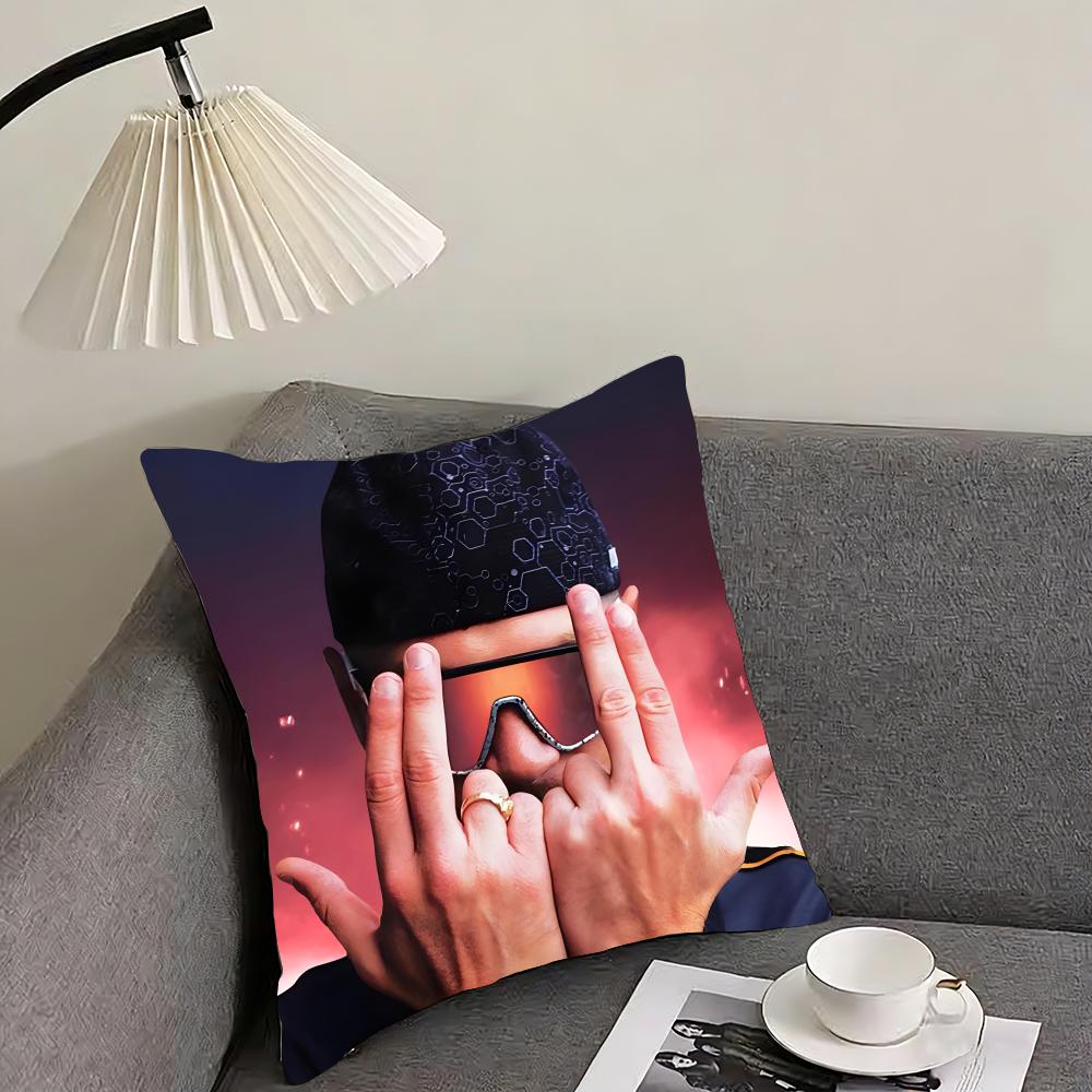 JJul FranchH Rapper Cushion Cover Pillowcase Ultra Soft Skin Friendly Fabric Cloud Like Comfort Concealed Zipper