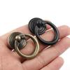 Circle Drawer Handles Bronze Black Ring Zinc Alloy Door Handles Pulls Cabinet Dresser Cupboard Drawer Knobs For Furniture Retro