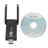 USB3.0 WiFi Адаптер 2.4ГГц 5ГГц Двухдиапазонный WiFi Сетевой Адаптер с Двумя Антеннами 5dBi для Windows 11 10