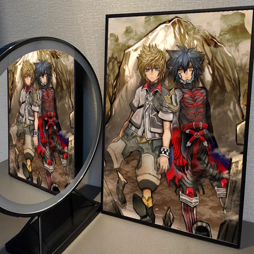 1 шт. Нордический Аниме Постер Kingdom Hearts Самоклеящийся Арт Водонепроницаемая Бумажная Наклейка Декор Стены Кофейни Бара Комнаты