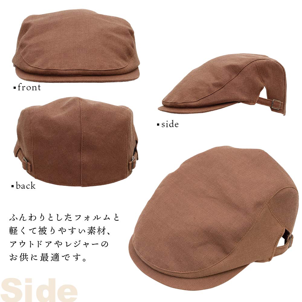 Hat Hunting Hat Beret Hat Fashion Accessory Made in Japan Japanese Clothing Persimmon Shibu Dyed New Side Adjuster Kyoto [creareki] Men's Men's