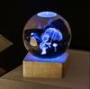 Декоративная лампа на День святого Валентина, 3D хрустальный шар, светящийся светодиодный ночник, декор для спальни, ночник с галактикой и луной, подарок для пары детей