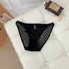 Low Waisted Knickers T-pants Sexy Sweet Triangle Underwear for Women High Slit Women's Briefs Summer Lace Quick Drying Triangle Underwear Panties