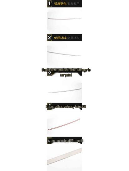 CS15 Накладка на задний бампер: Декоративная полоса для защиты от царапин для багажника и бампера.