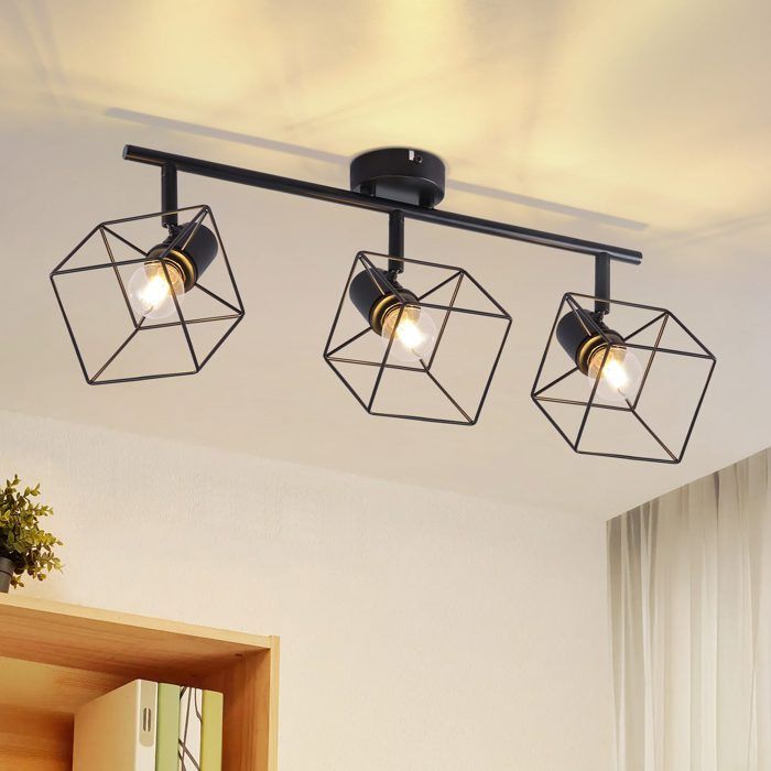 Spot de plafond - NETTLIFE - 3 ampoules - E14 - Orientable 350° - Métal noir