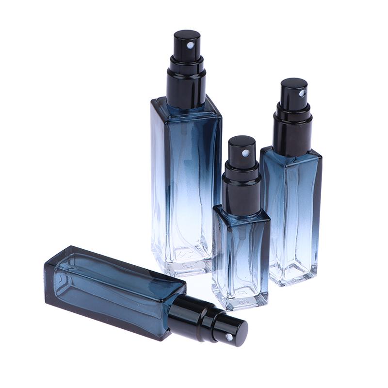 1 Pc Gradient Blue Perfume Bottle 5ml 9ml 20ml Perfume Spray Bottle Empty Glass Atomizer Travel Cosmetic Bottle