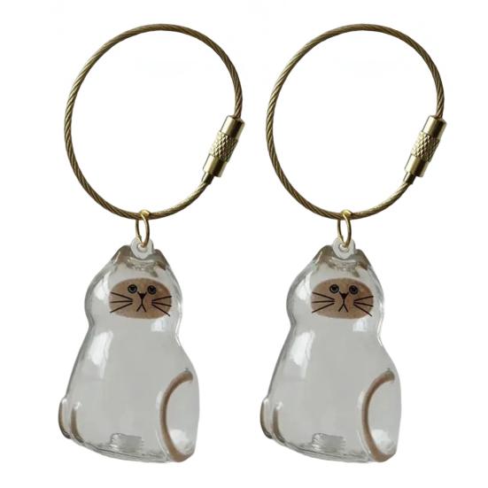 Бутылочка для хранения кошачьей шерсти Портативный сувенир в память о питомце Брелок-подвеска Память о питомце