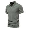 TrendHub 100% Cotton Solid Color Men's Polo Shirts Casual Short Sleeve Turndown Men's Shirts Fashion Streetwear Polos for Men