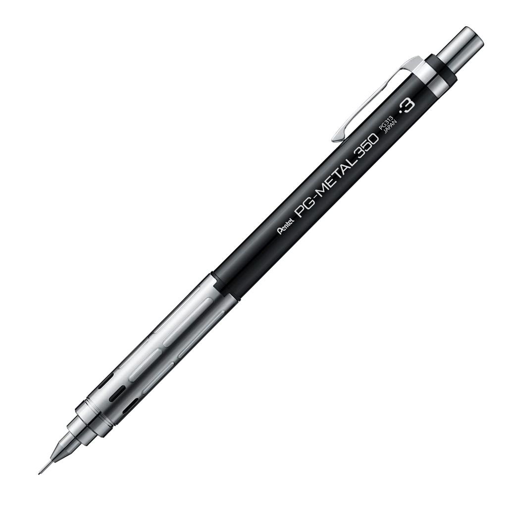 PENTEL Mechanical Pencil 5 PG-METAL350, 0.3mm, Black, Pens, XPG313-A