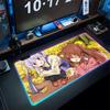 Renge Miyauchi Коврик для мыши Игровой RGB-коврик для мыши Клавиатура с подсветкой Девушка-геймер XXL Музыкальный коврик для ноутбука Накладки на стол Deskpad