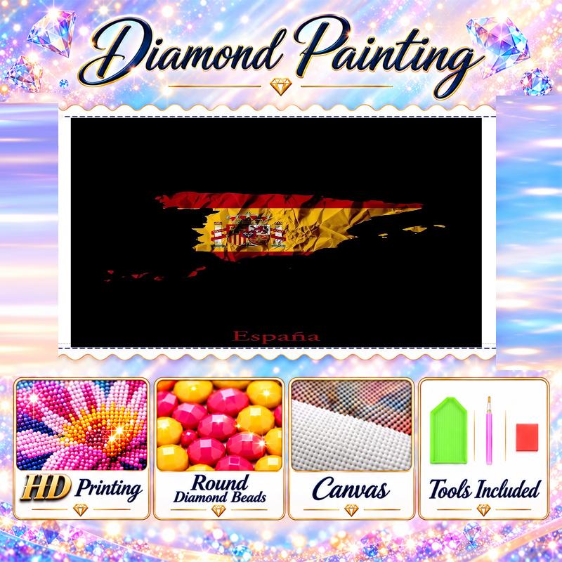 Spain Diamond Painting Kit 5D Full Drill DIY Diamond Mosaic Wall Art Home Decor