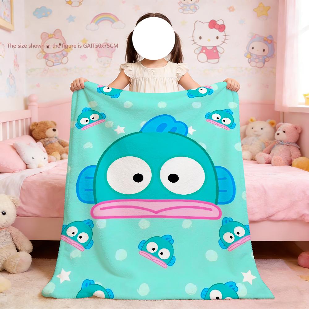 Cute Cartoon H-Hangyodon Blanket For Soft Throw Blanket for Picnic Bed Sofa Home Bedroom Cozy Warm Comfortable