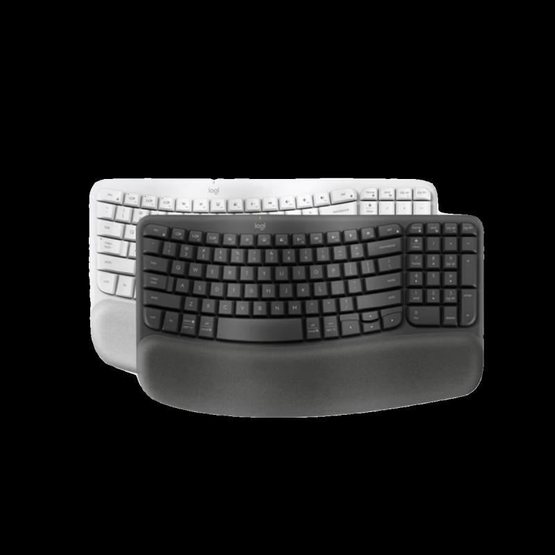 Logitech WAVE KEYS Эргономичная проводная механическая клавиатура