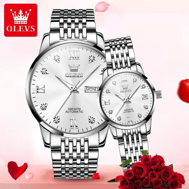 OLEVS Brand Watches Automatic Mechanical Watch Small Students Casual Couple Watch Men's Watch Women's Watch