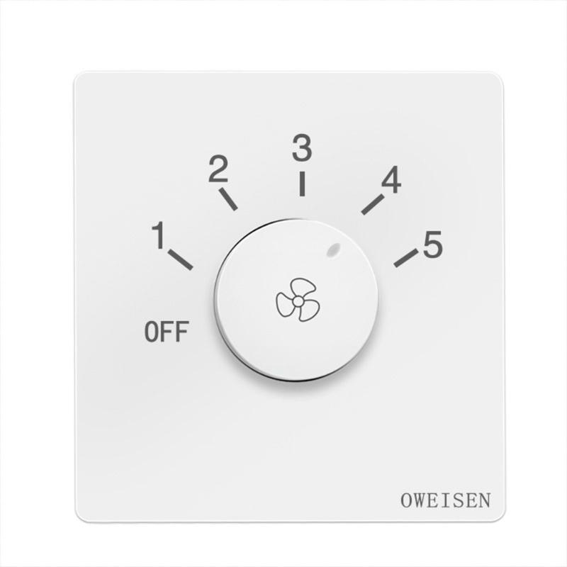 Adjustable Ceiling Fan Speed Control Switch Wall Button Dimmer Switch Electronics Mechanical Rotary-On/Off Switch 220V